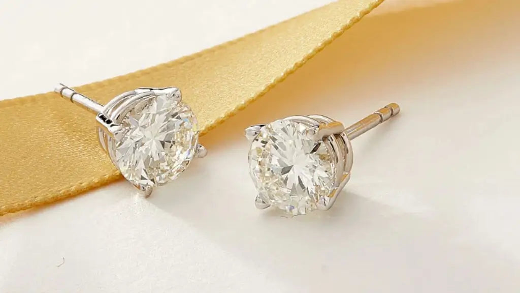 fake diamond real looking diamond earrings