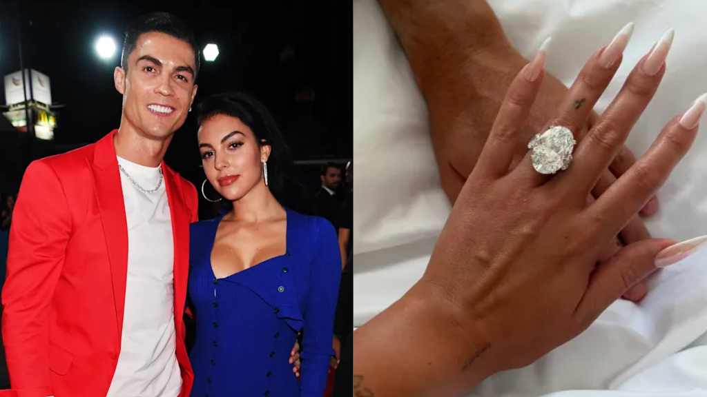 Georgina Rodriguez Engagement Ring - Oval-Cut Platinum Masterpiece