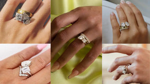 Toi et Moi Engagement Ring with Wedding Band