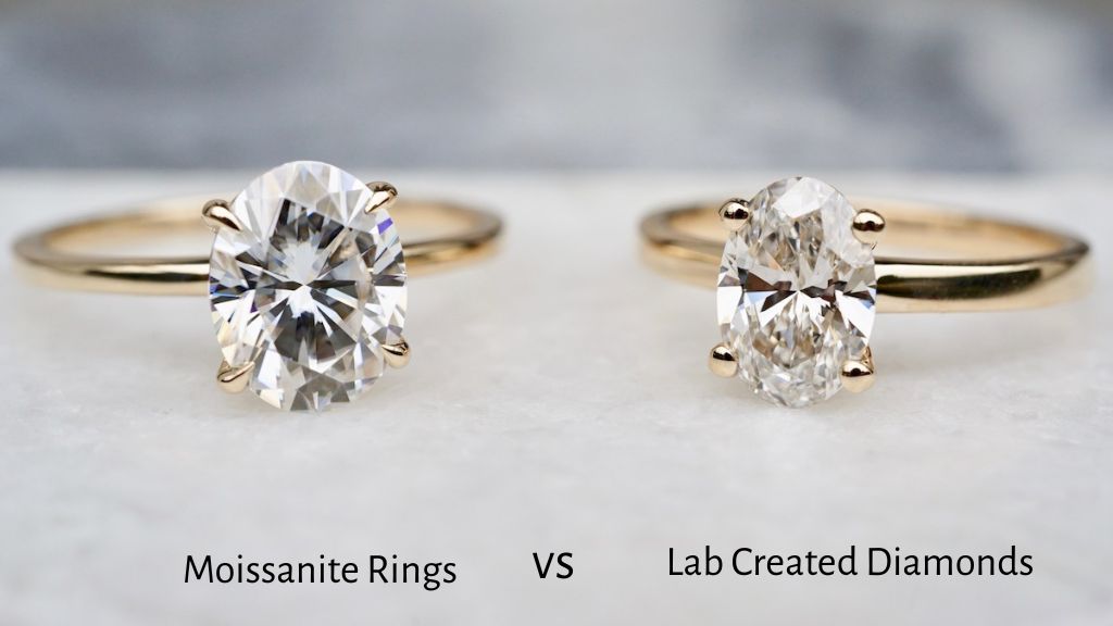 Moissanite Rings vs Lab Created Diamond