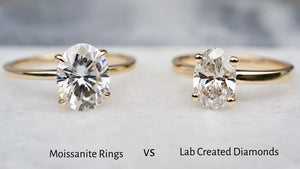 Moissanite Rings vs Lab Created Diamond