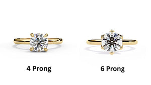 4 Prong vs 6 Prong Engagement Ring