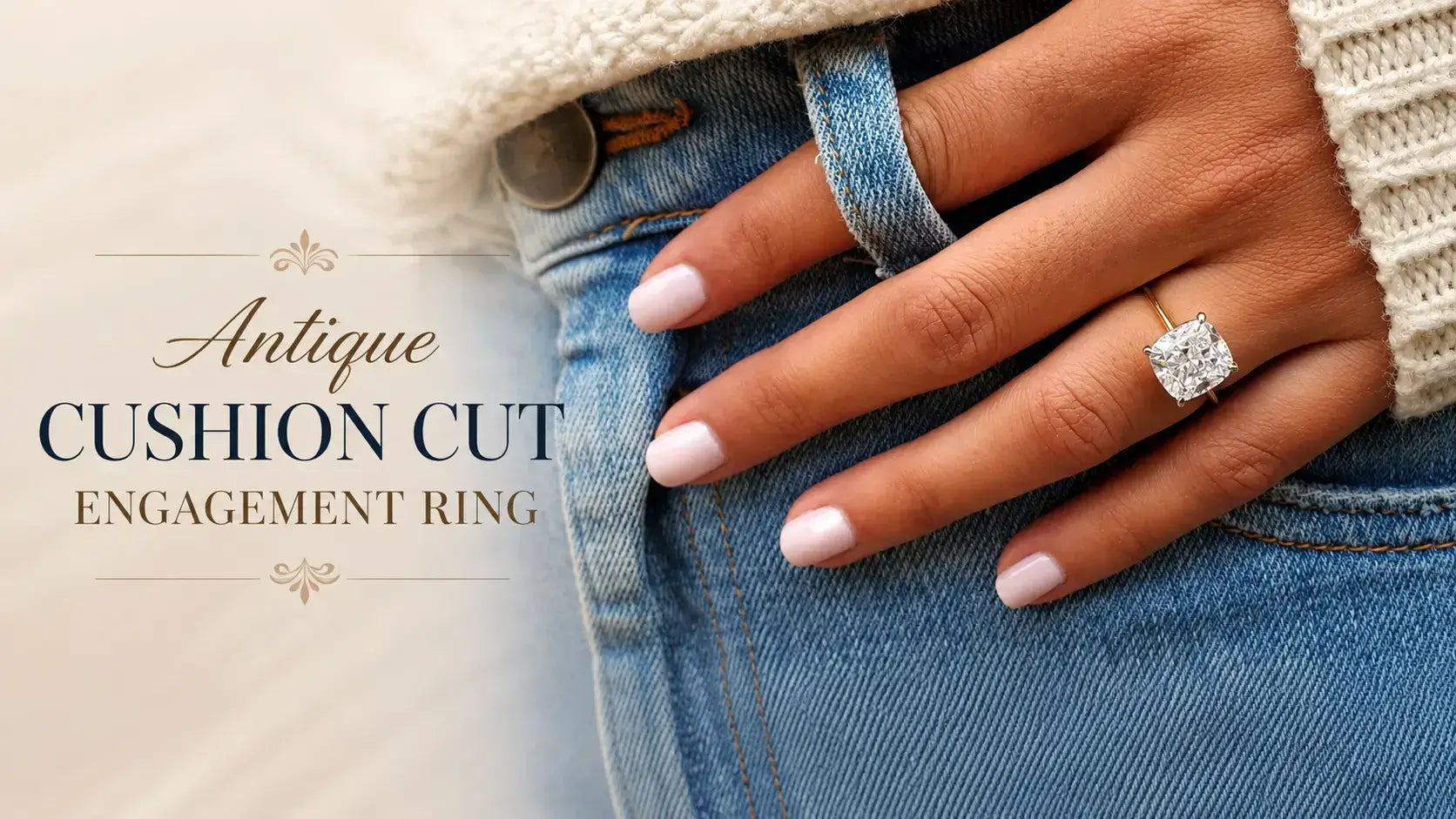 Antique Cushion Cut Engagement Ring