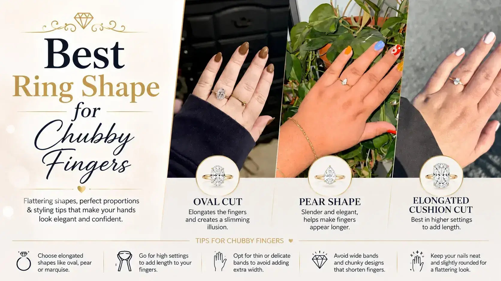 Best Ring Shape for Chubby Fingers: A Complete Style Guide