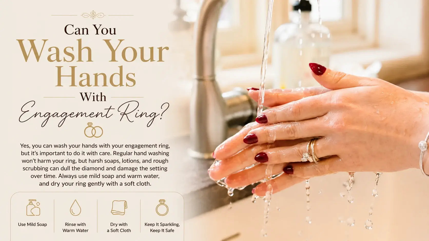 Can you wash your hands with engagement ring?
