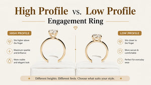High Profile vs Low Profile Engagement Ring