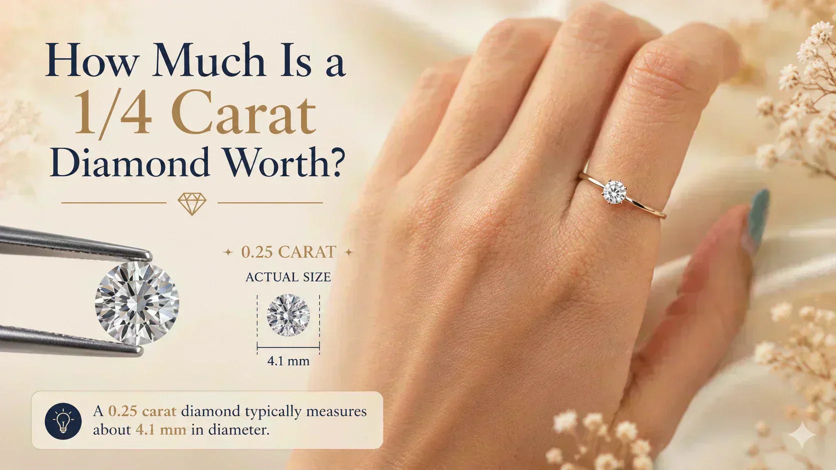 How Much Is a 1/4 Carat Diamond Worth?