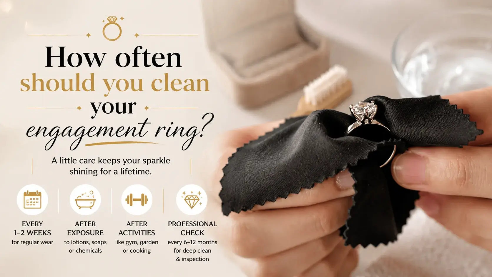 How often should you clean your engagement ring?