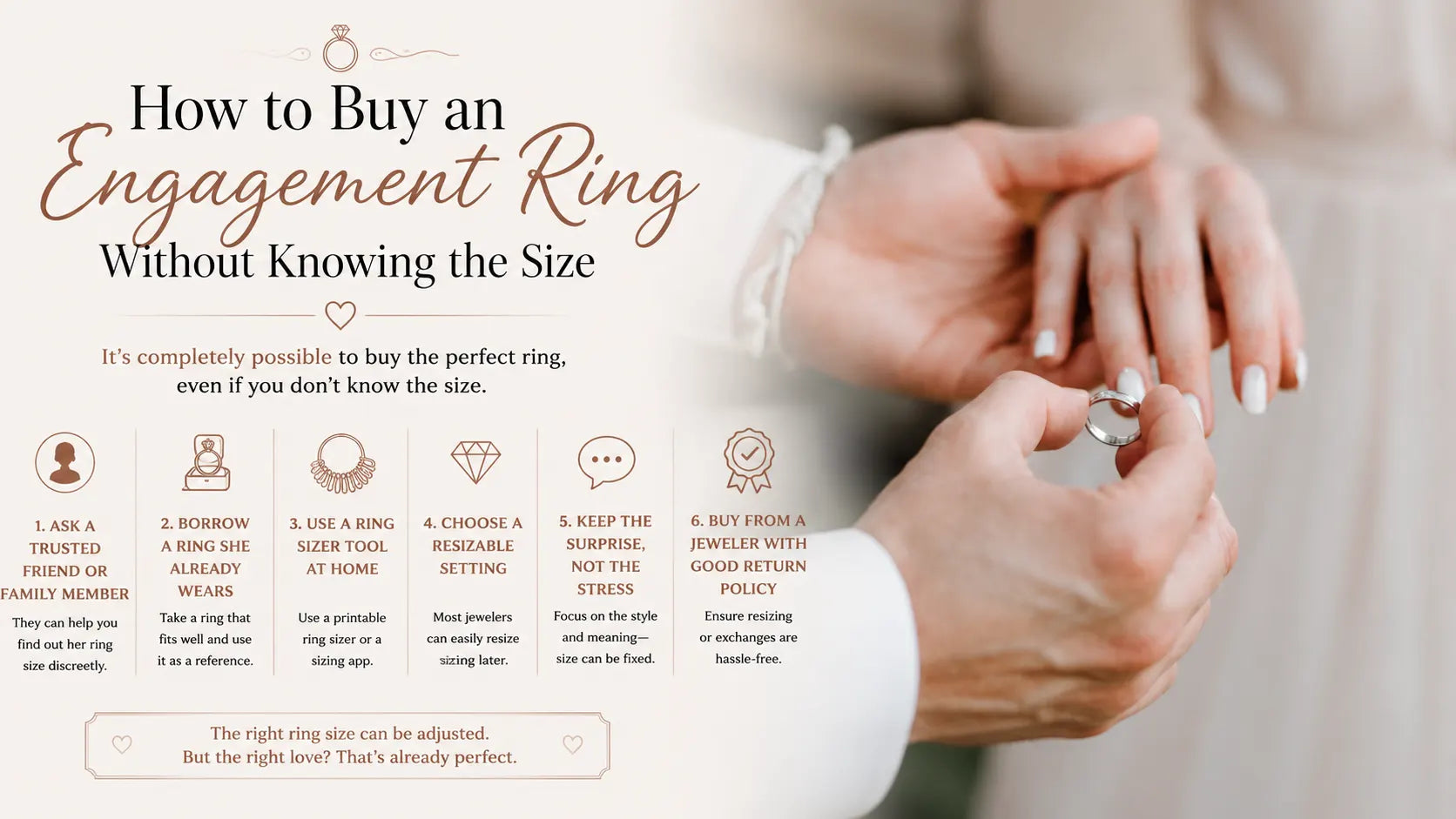 How to Buy an Engagement Ring Without Knowing the Size