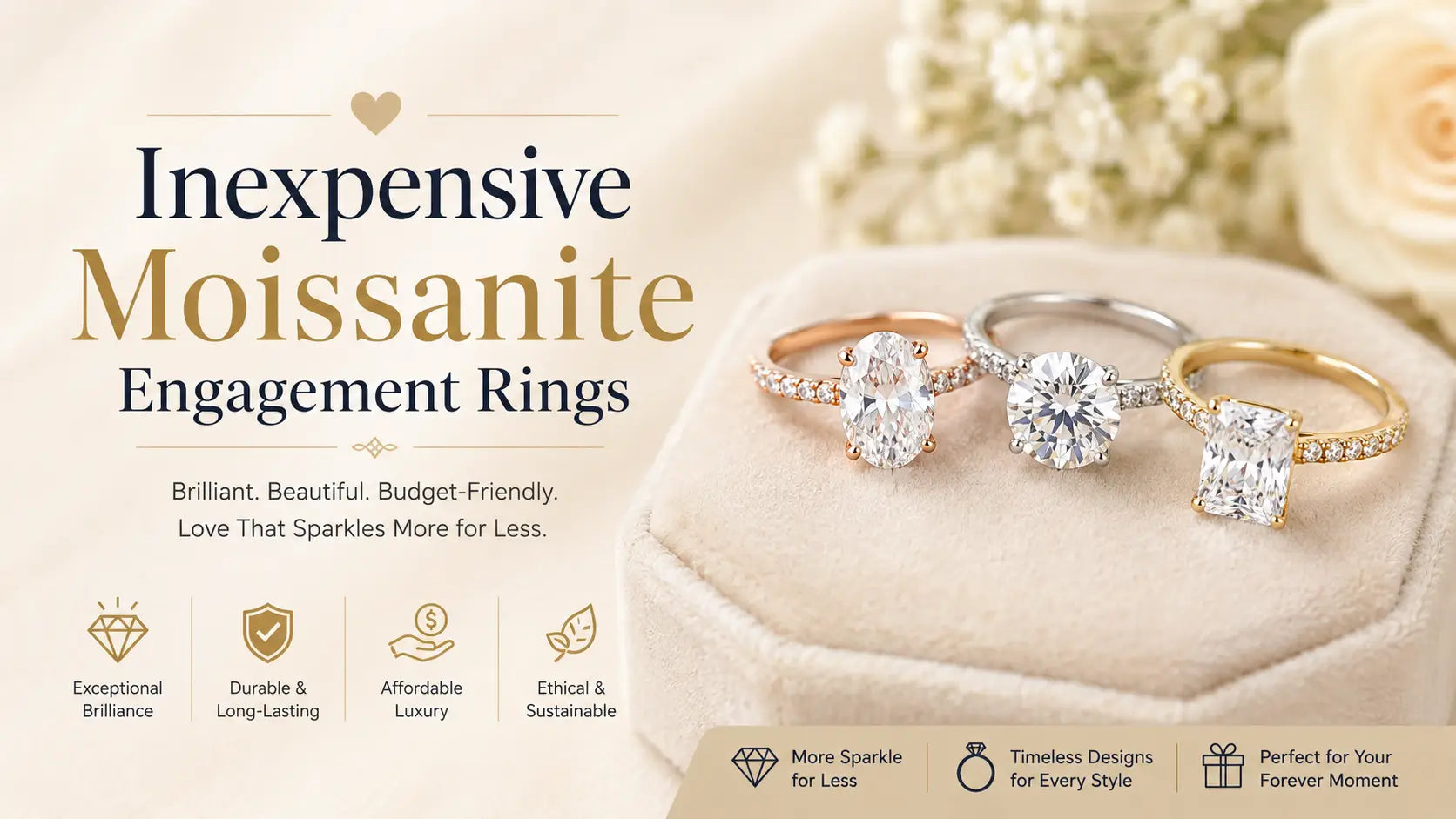 Inexpensive Moissanite Engagement Rings