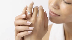 How to wear pear shaped engagement rings?