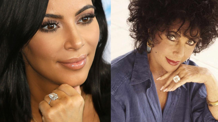 Kim Kardashian & Elizabeth Taylor Engagement Ring