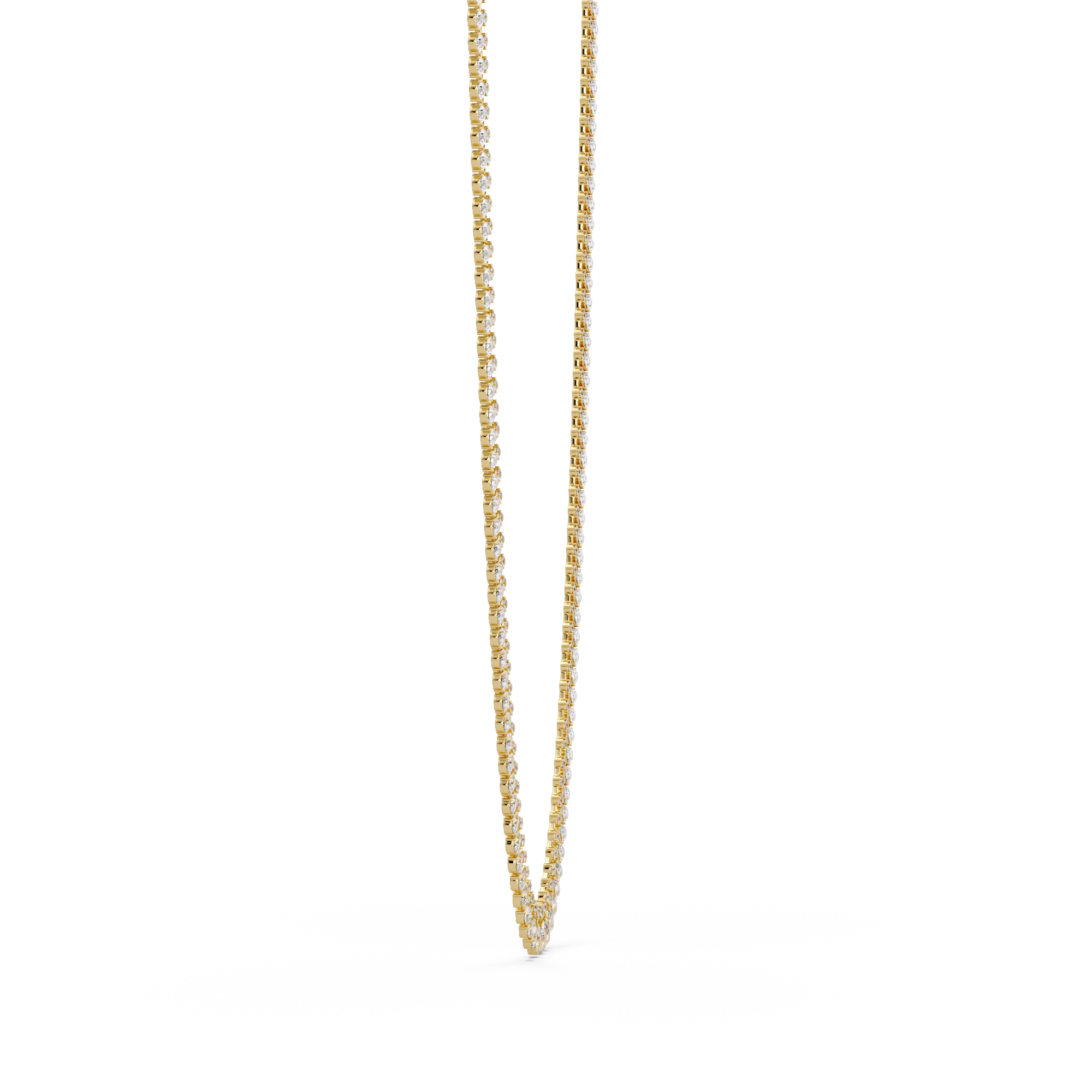 Pear & Round Moissanite Diamond Tennis Necklace