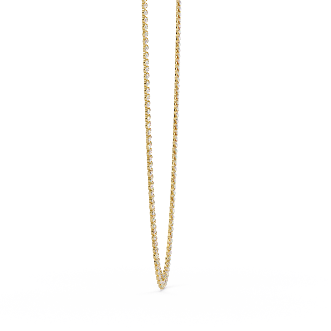 Pear & Round Moissanite Diamond Tennis Necklace