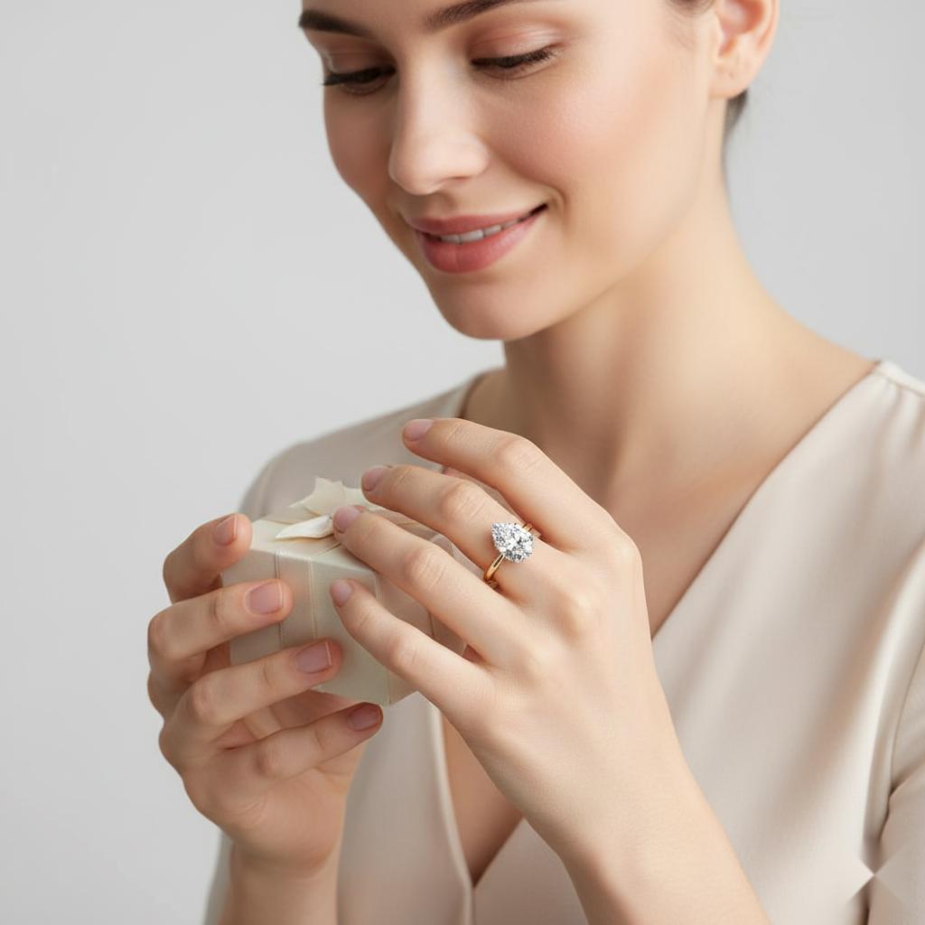 Raindrop Diamond Ring