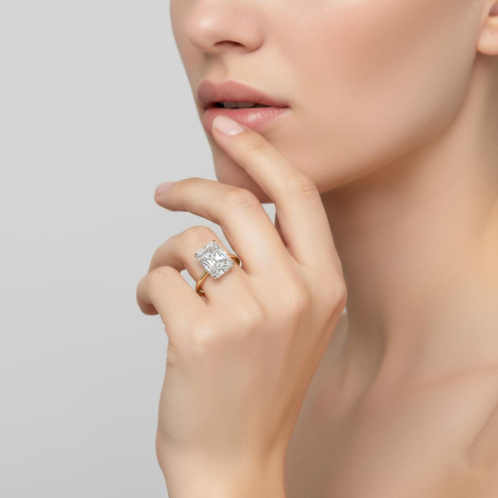 Radiant Solitaire Engagement ring