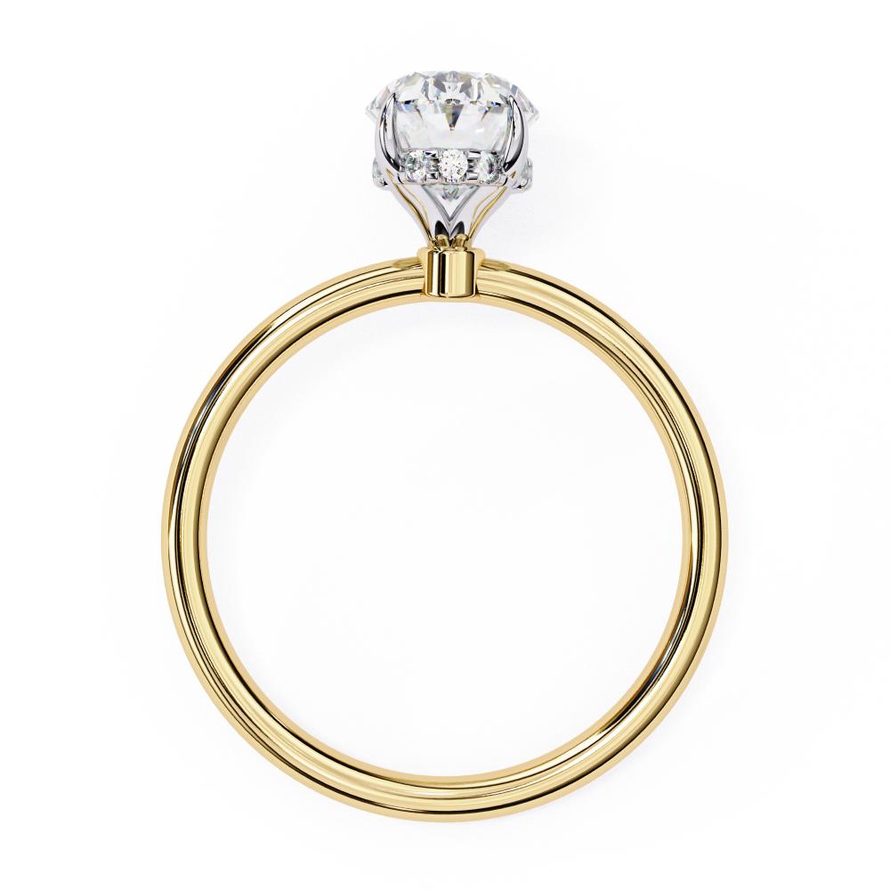 Oval Hidden Halo Engagement Ring