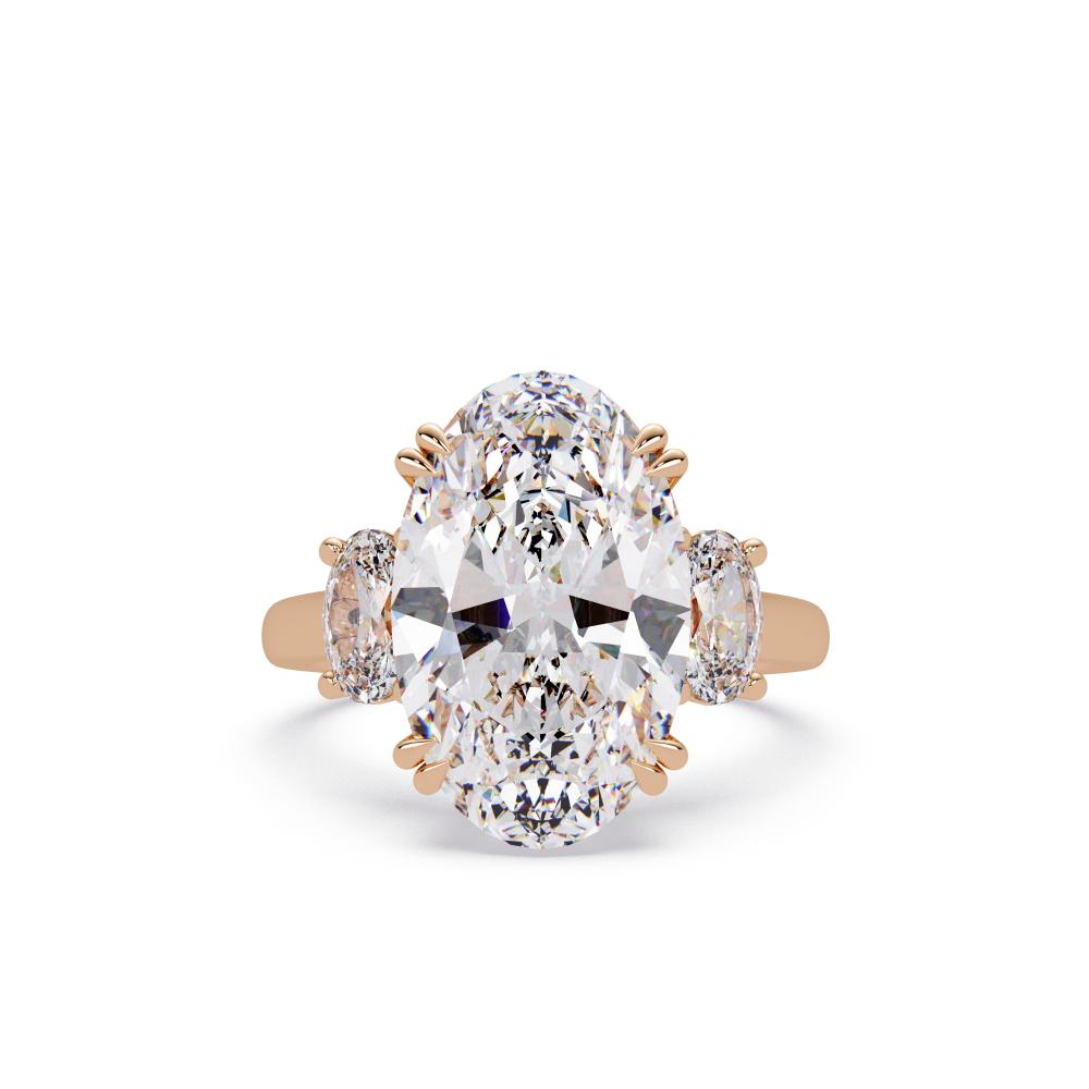 Oval Trilogy Engagement Ring