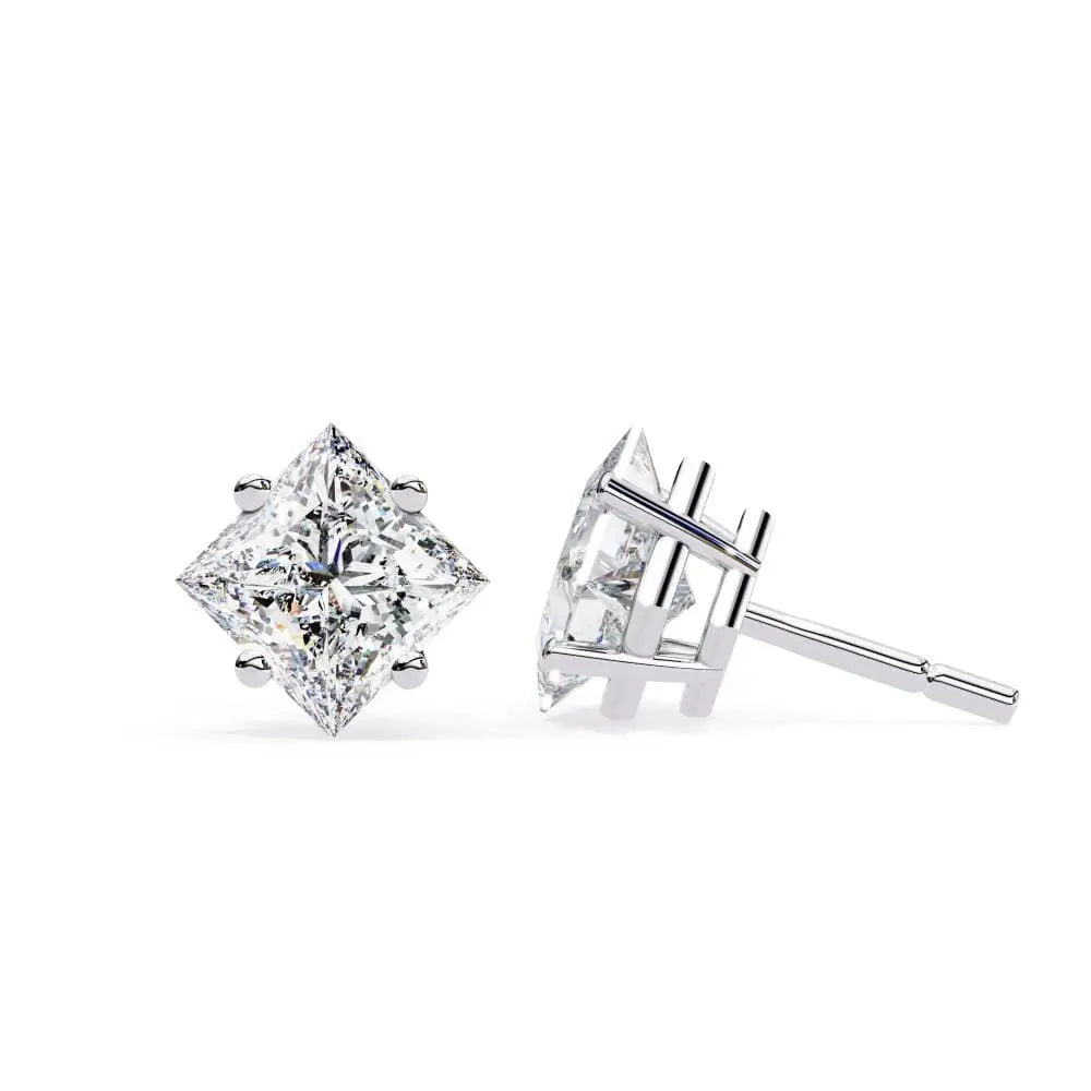 1+1 CT Moissanite Stud earrings in 14k Solid Gold