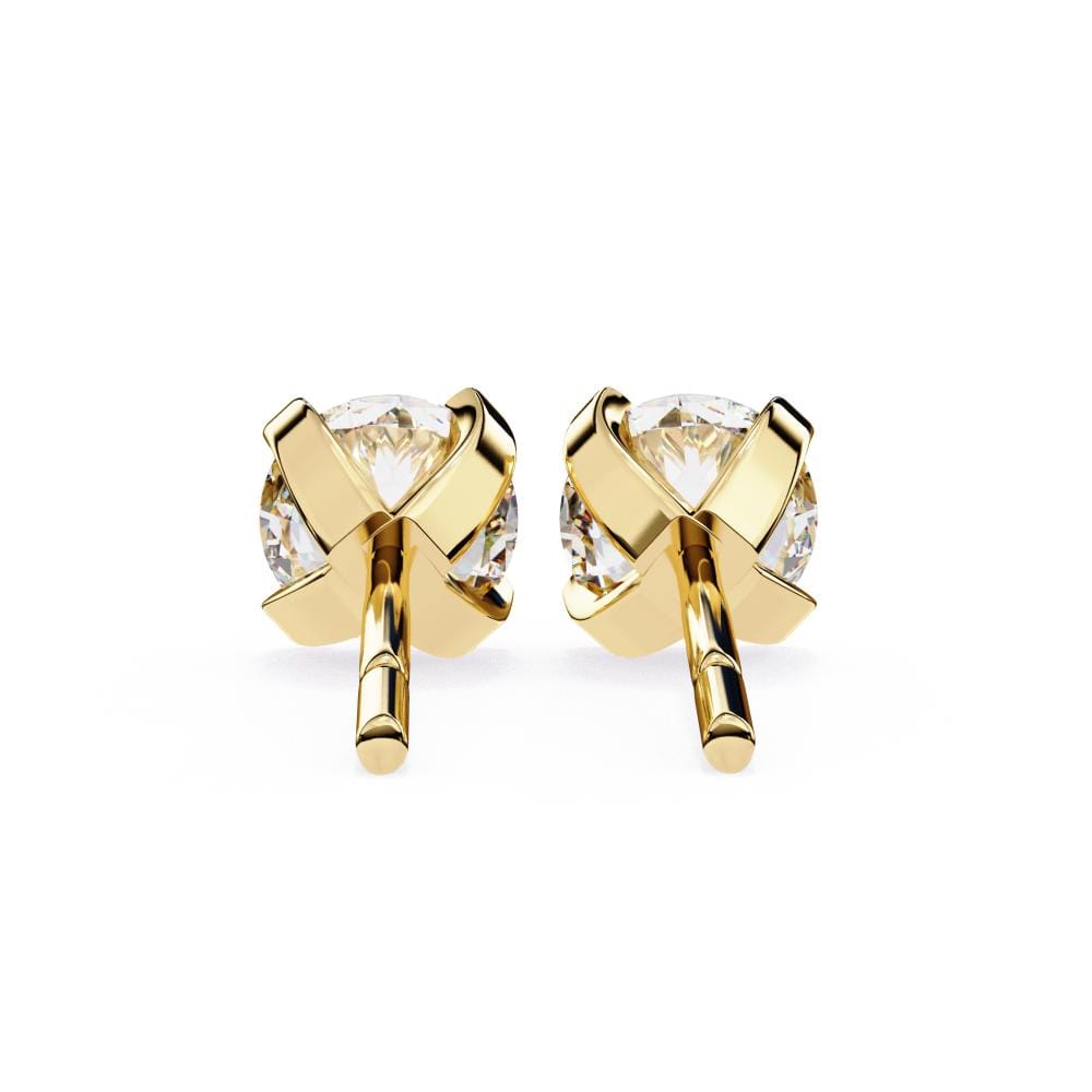 Round Prong Set Solitaire Stud Earrings