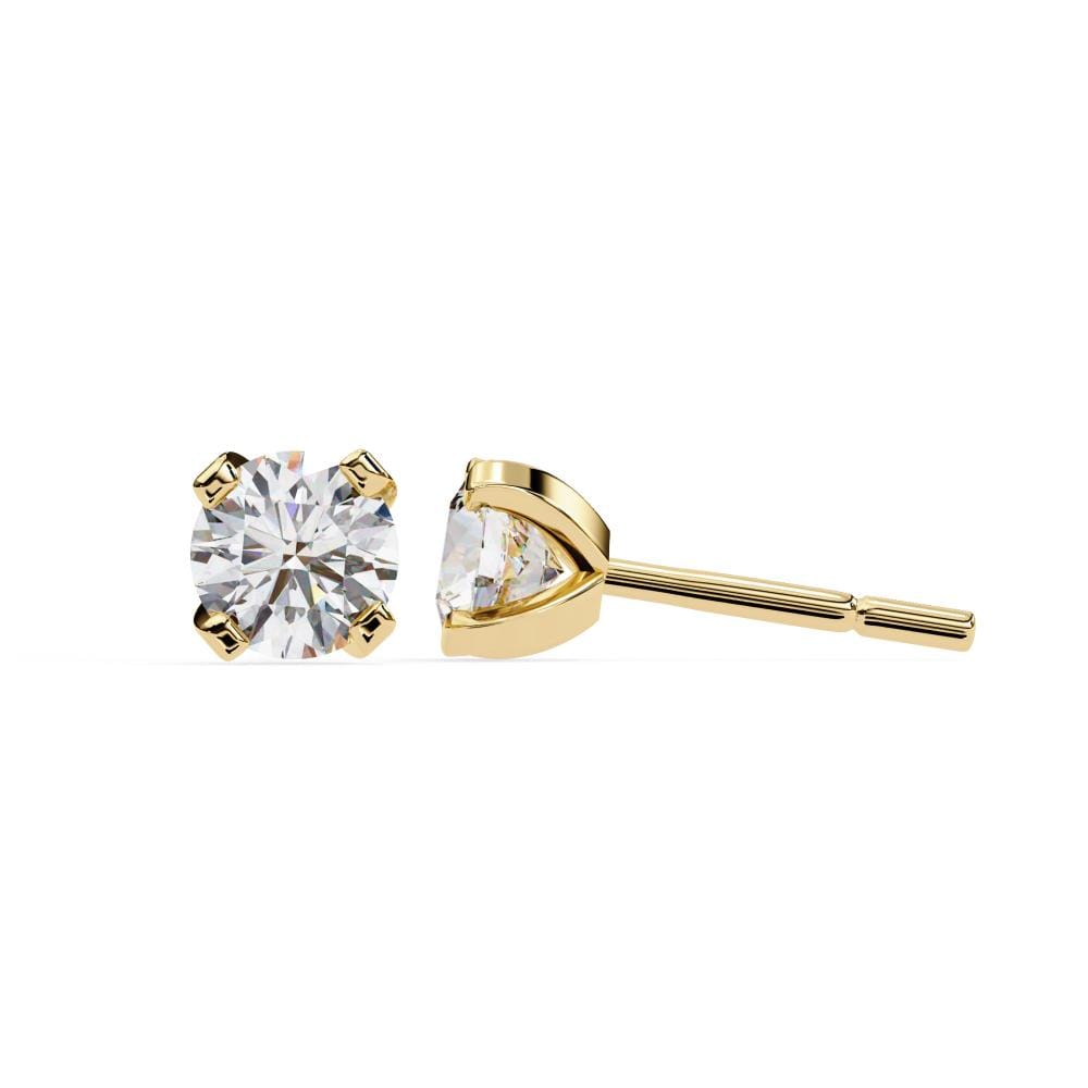 Round Prong Set Solitaire Stud Earrings