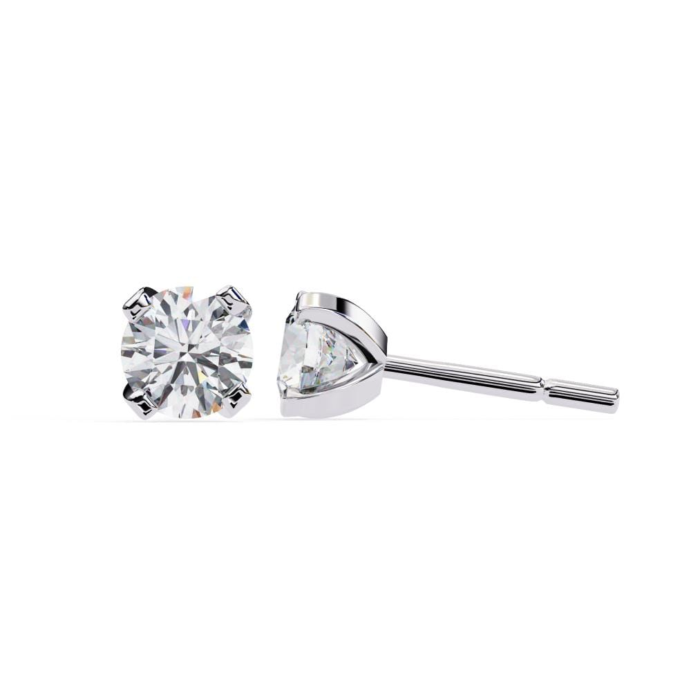 Round Prong Set Solitaire Stud Earrings