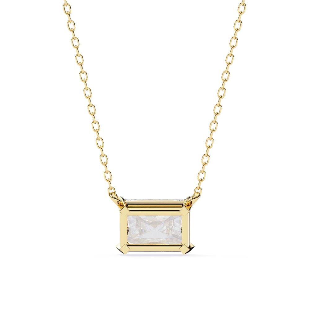 Radiant Solitaire Pendant with Chain