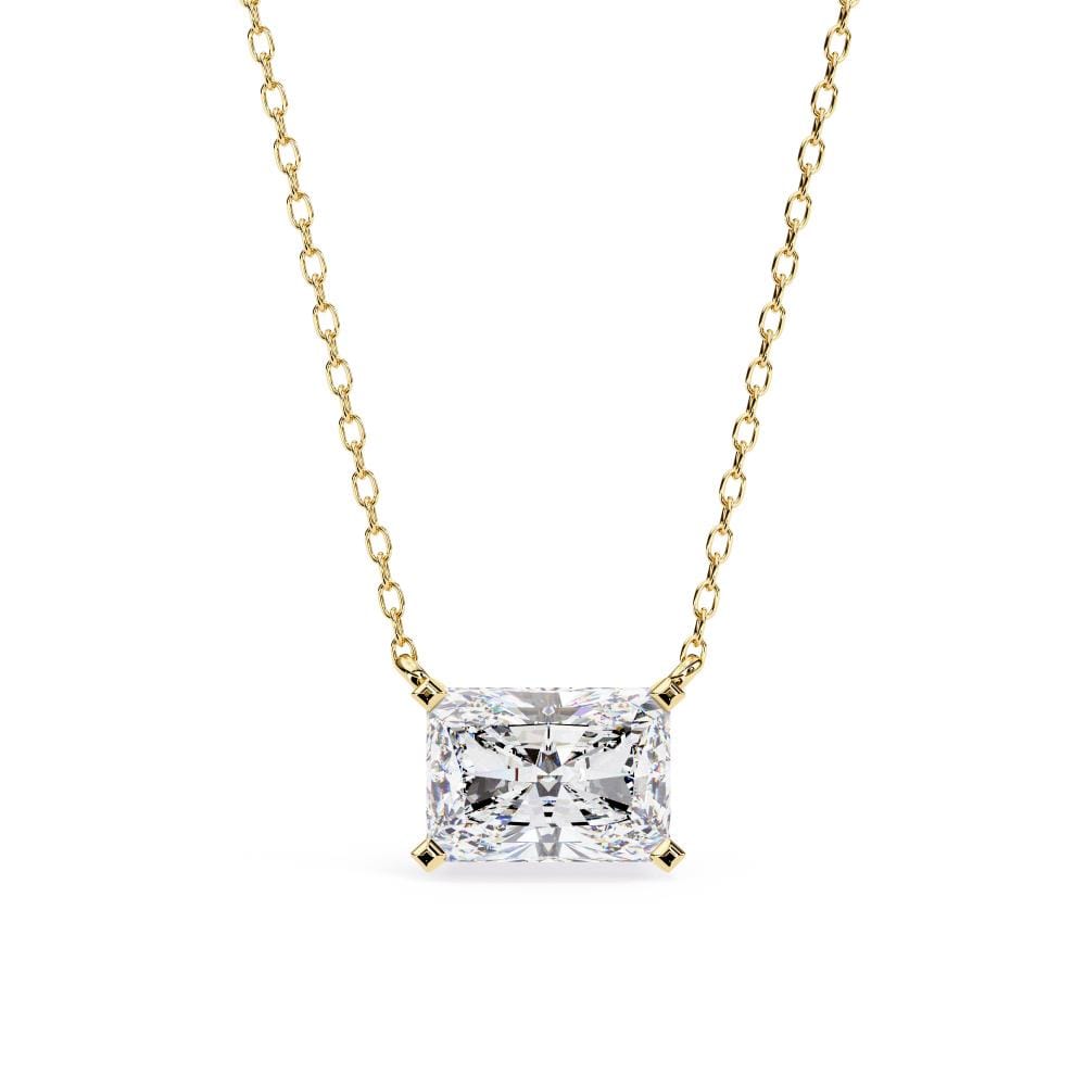 Radiant Solitaire Pendant with Chain