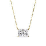 Radiant Solitaire Pendant with Chain