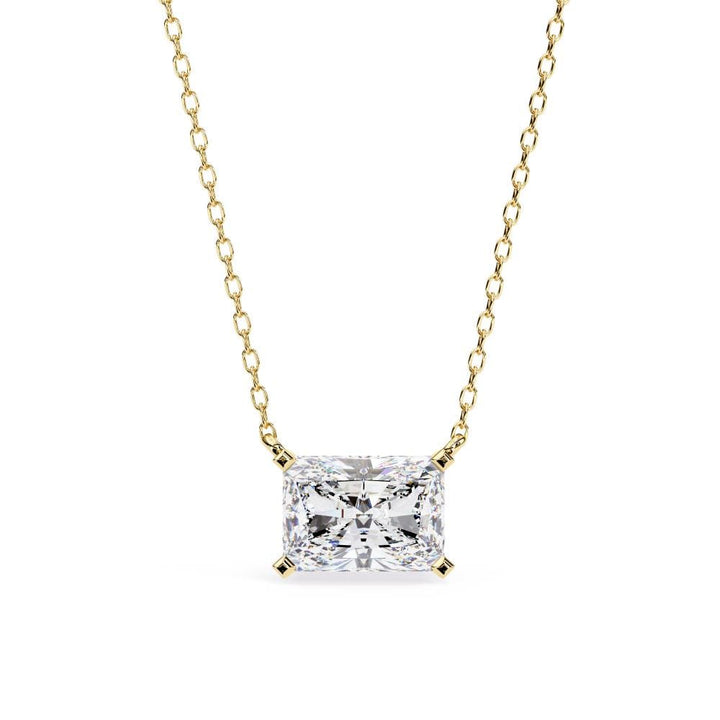 Radiant Solitaire Pendant with Chain