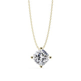 Cushion Solitaire Pendant with Chain