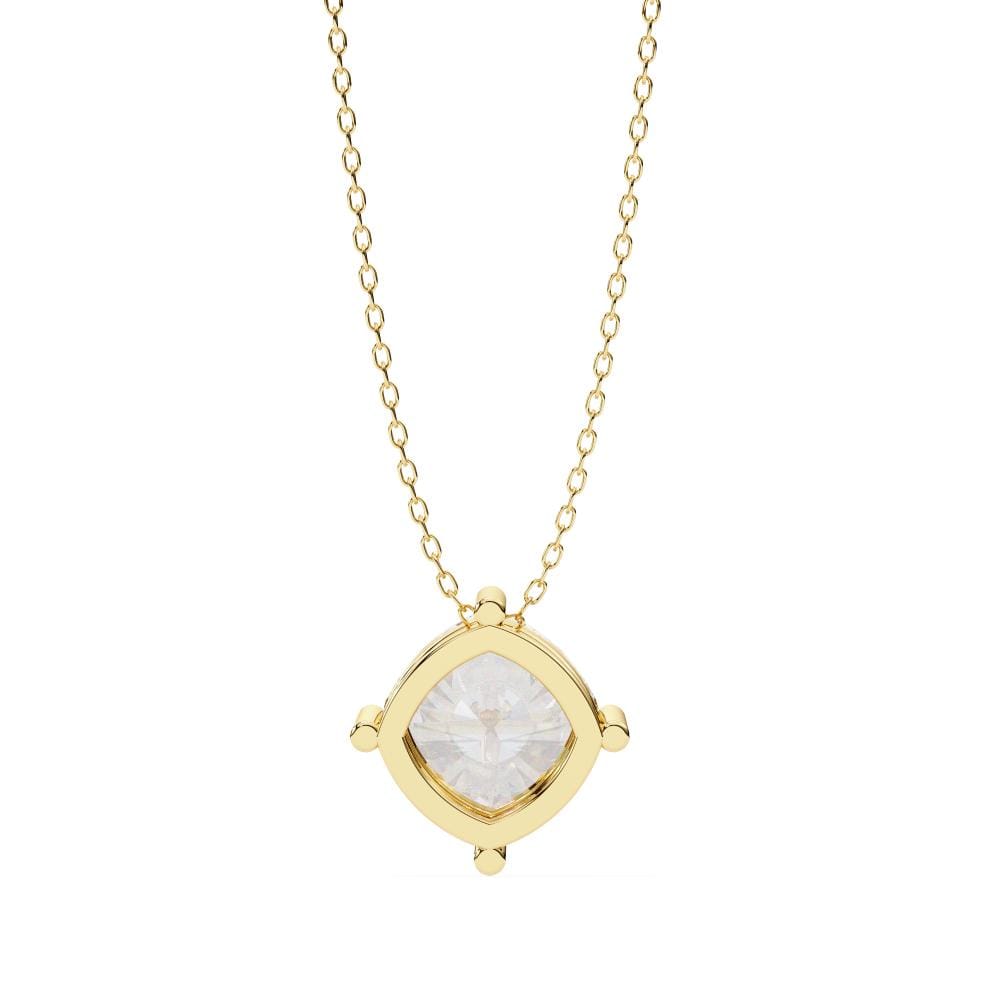 Cushion Solitaire Pendant with Chain
