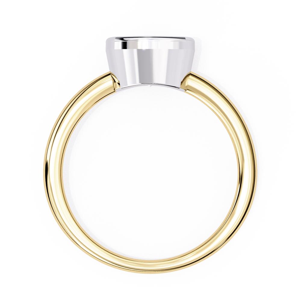 Cushion Solitaire Bezel Set Engagement Ring