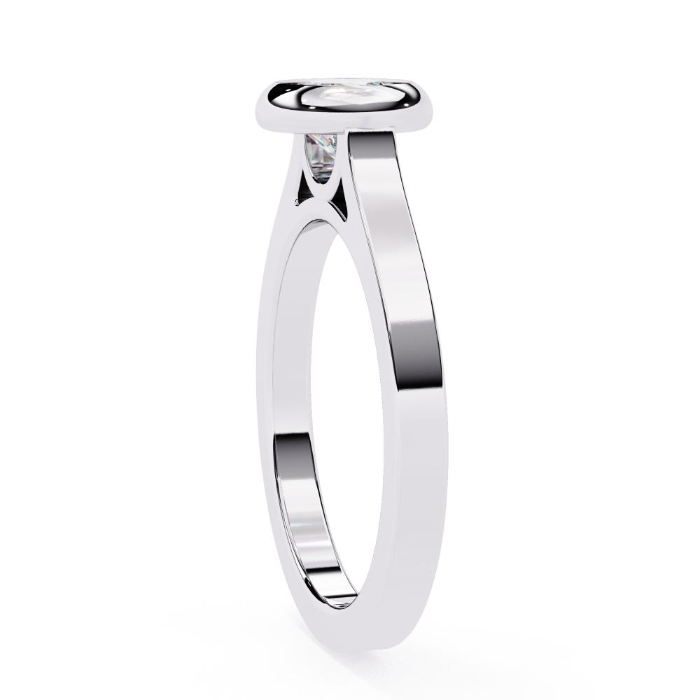 Round Solitaire with Bezel Set Engagement ring