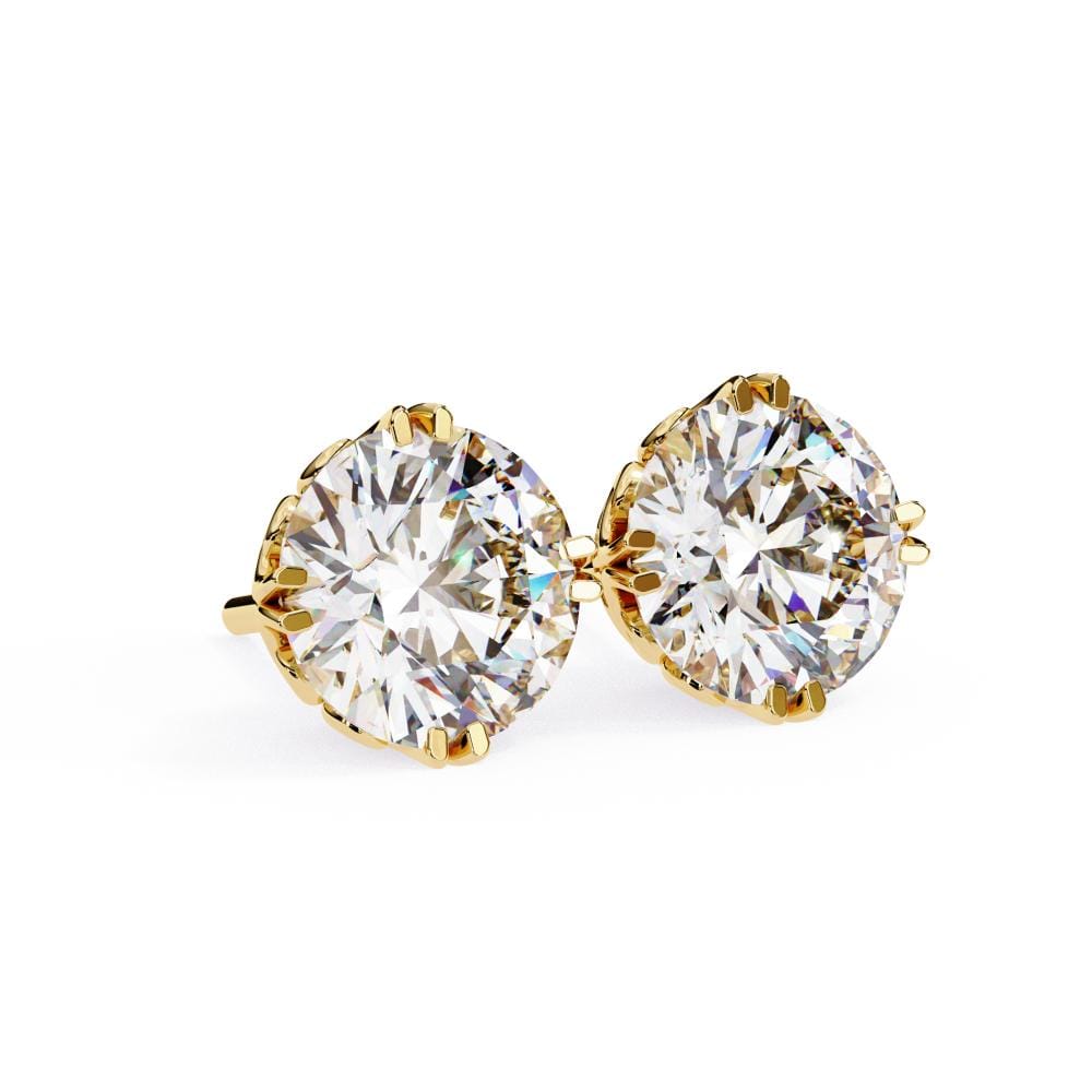 Round Vintage Style Stud Earrings