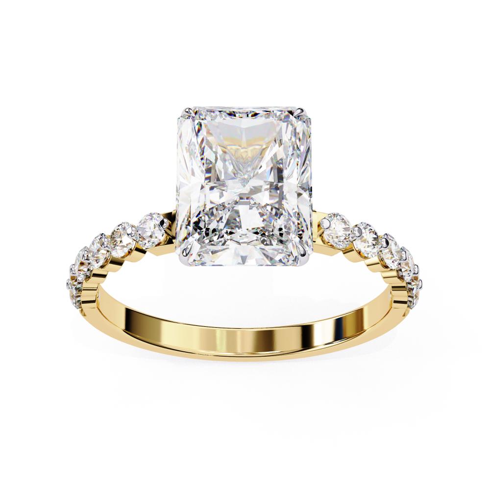 Radiant Solitaire with Shared Prong Engagement Ring