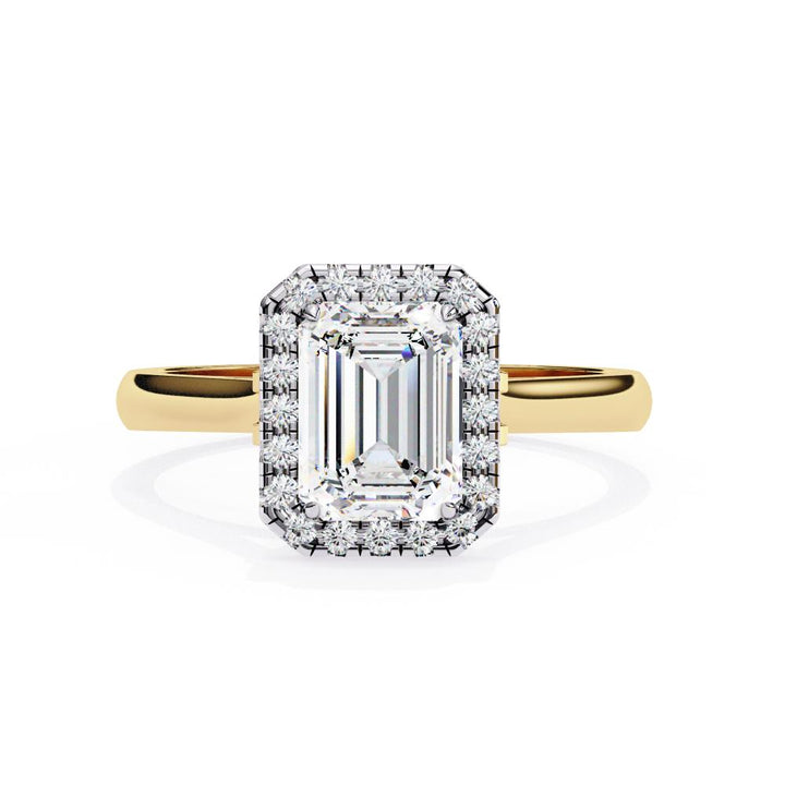 lotus prong engagement ring