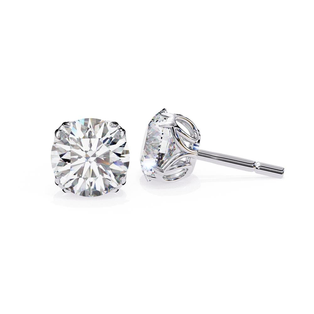 Round Unique Style Stud Earrings