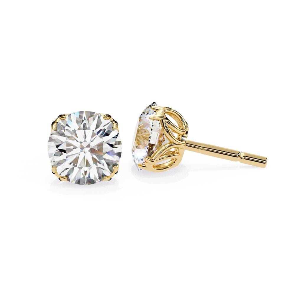Round Unique Style Stud Earrings
