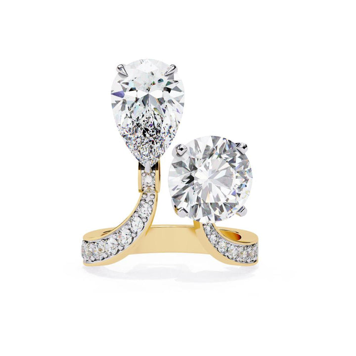 Pear & Round Toi Et Moi Vintage Engagement Ring