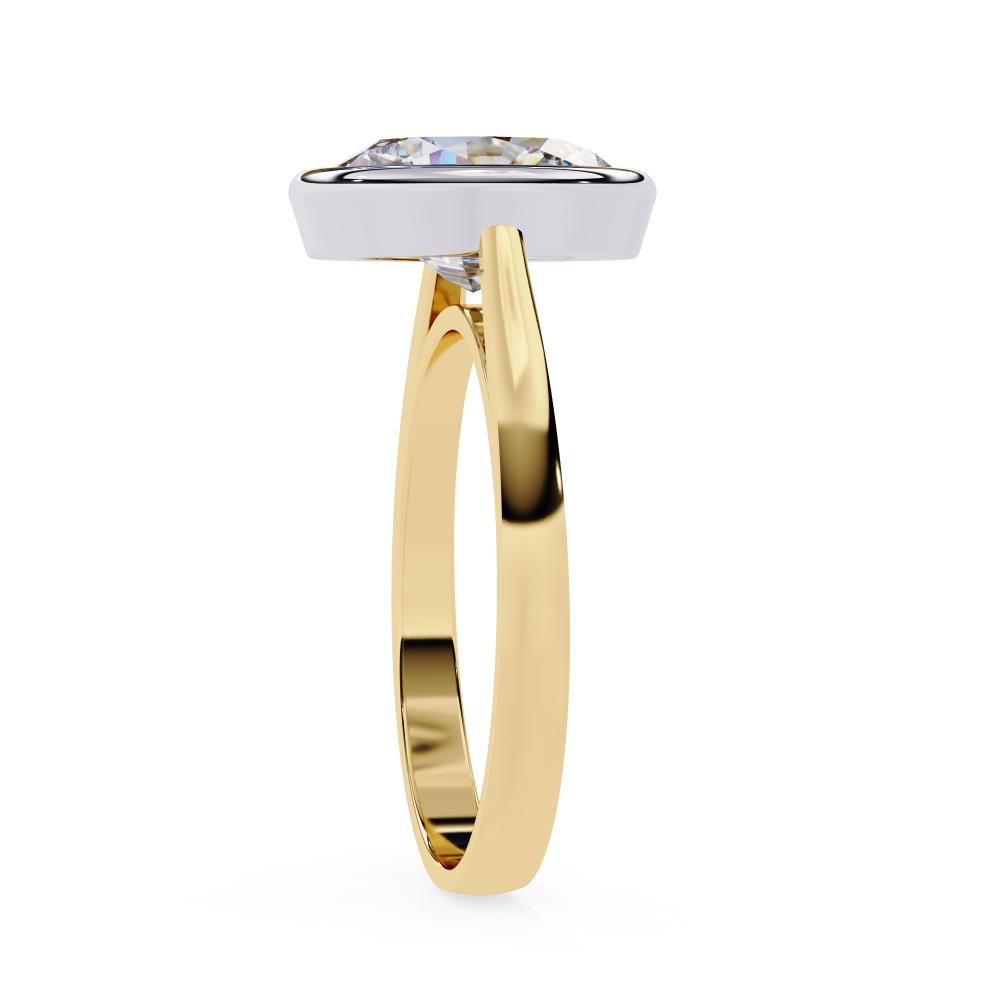 Oval Solitaire with Calliope Bezel Floating Engagement Ring