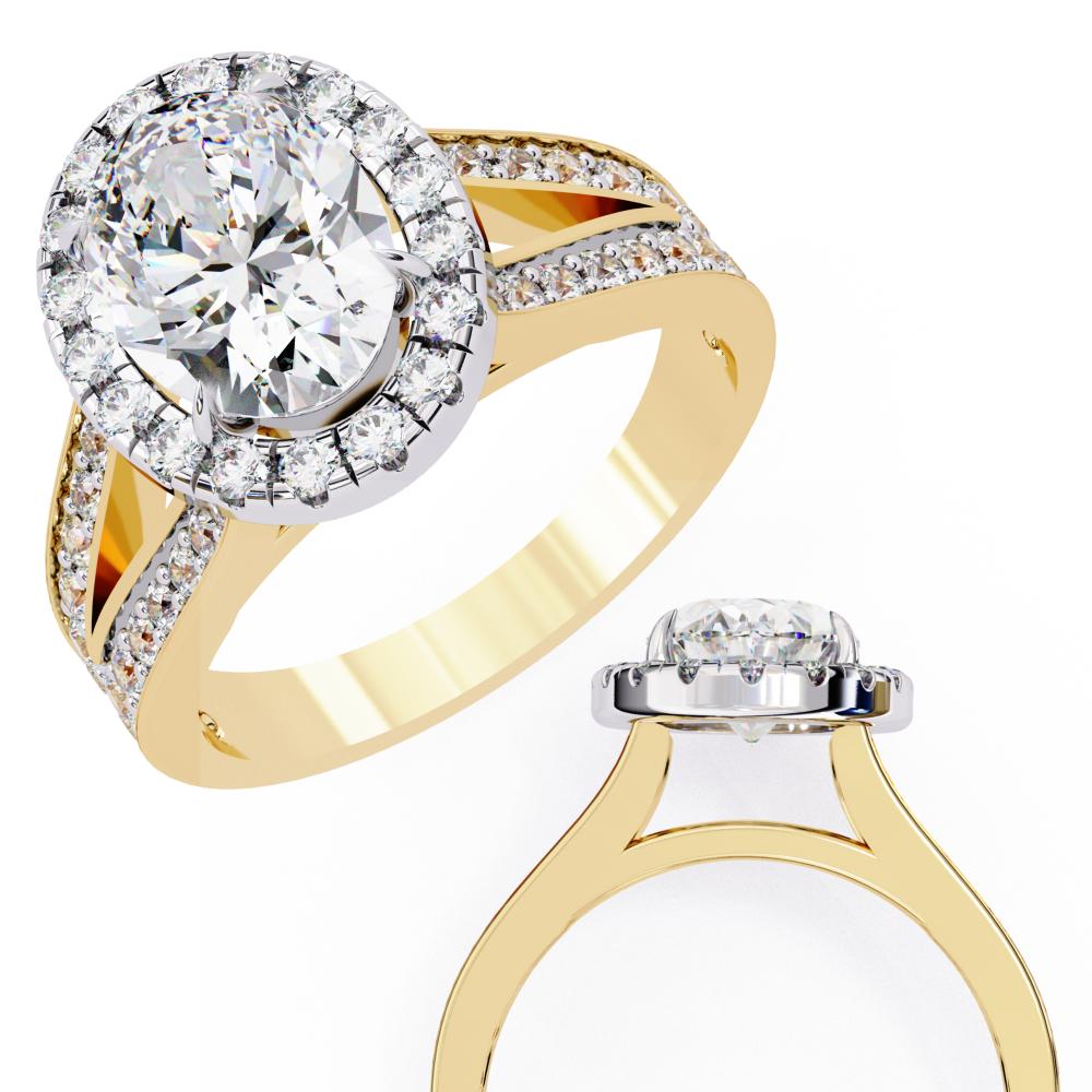 Oval Halo with Luxury Engagement Ring
