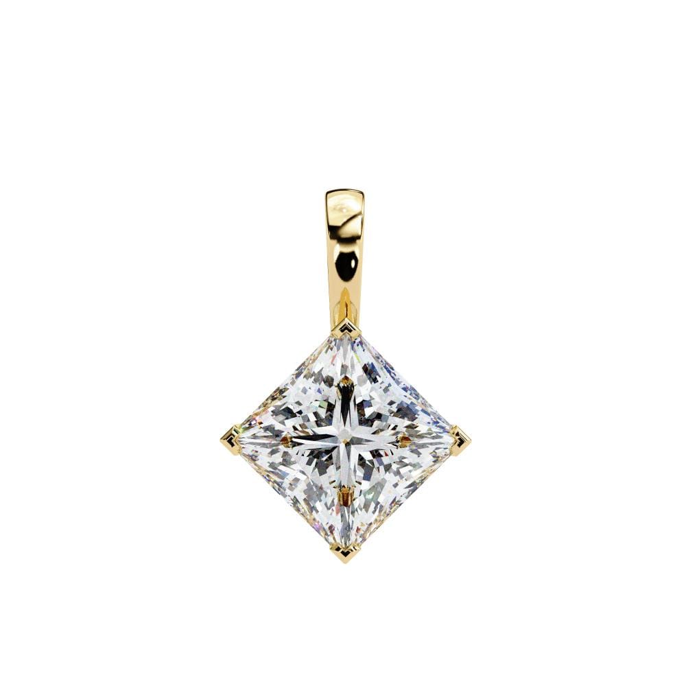 Princess Solitaire pendant with Chain