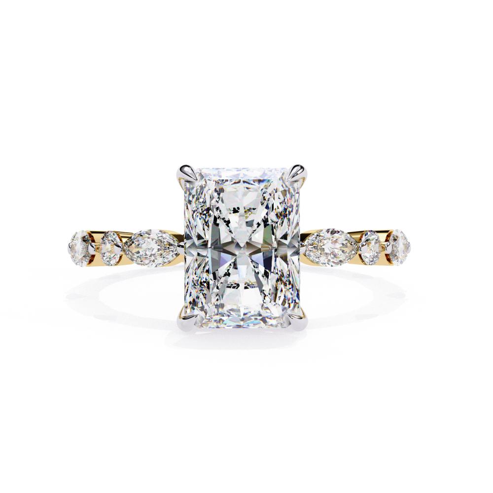 Cushion Solitaire Cathedral Engagement Ring