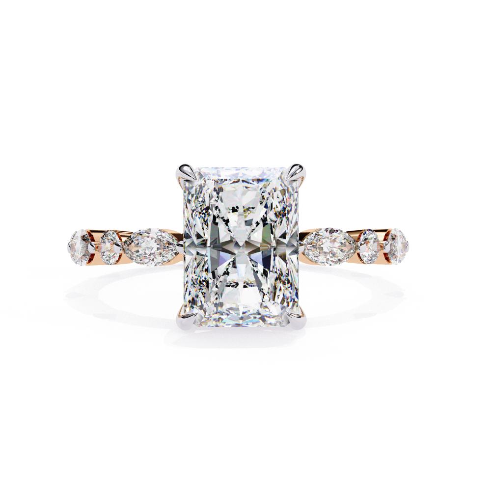 Radiant Solitaire with Full Eternity Engagement Ring