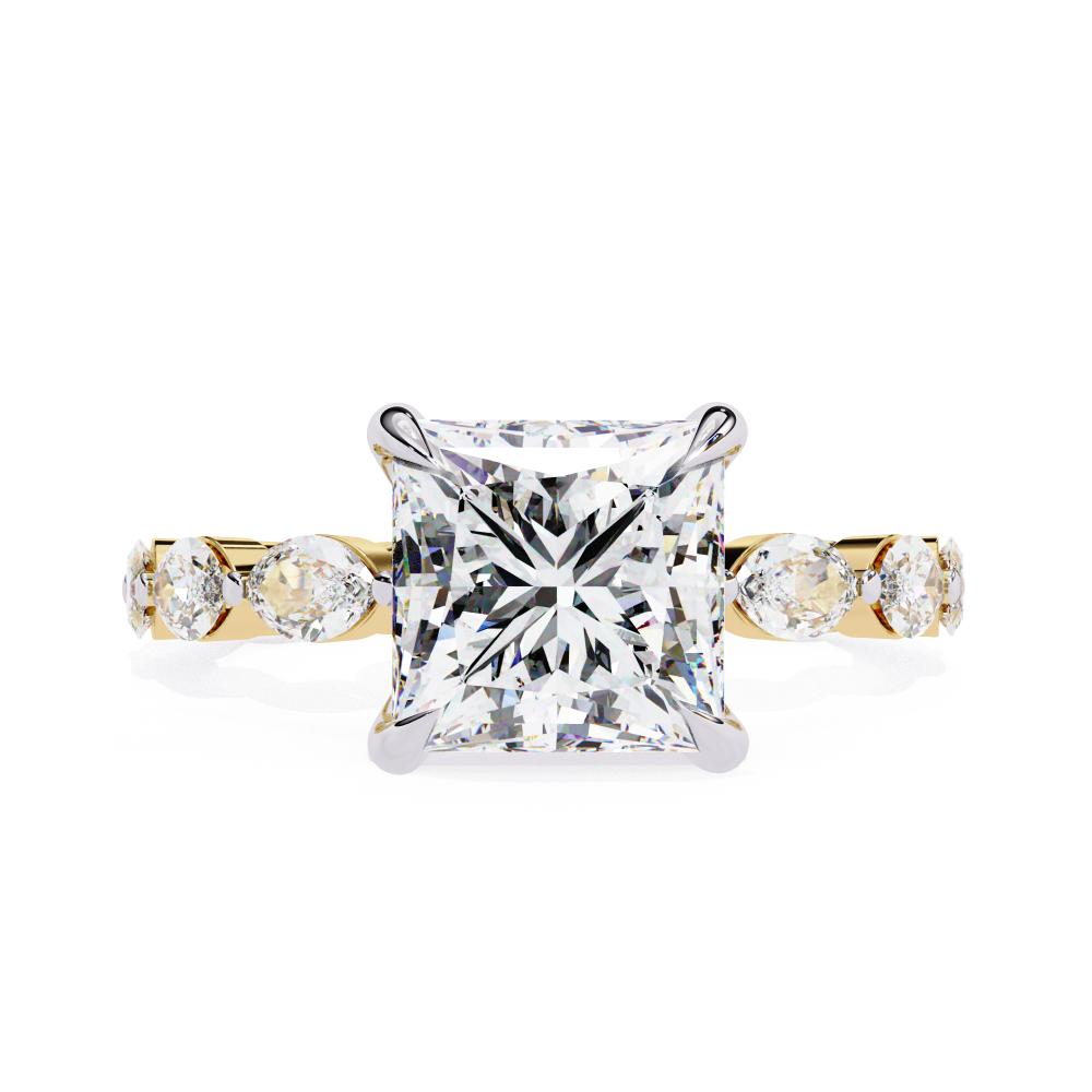 Princess Solitaire with Full Eternity Engagement Ring