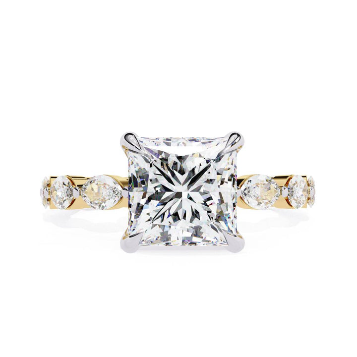 Princess Solitaire with Full Eternity Engagement Ring