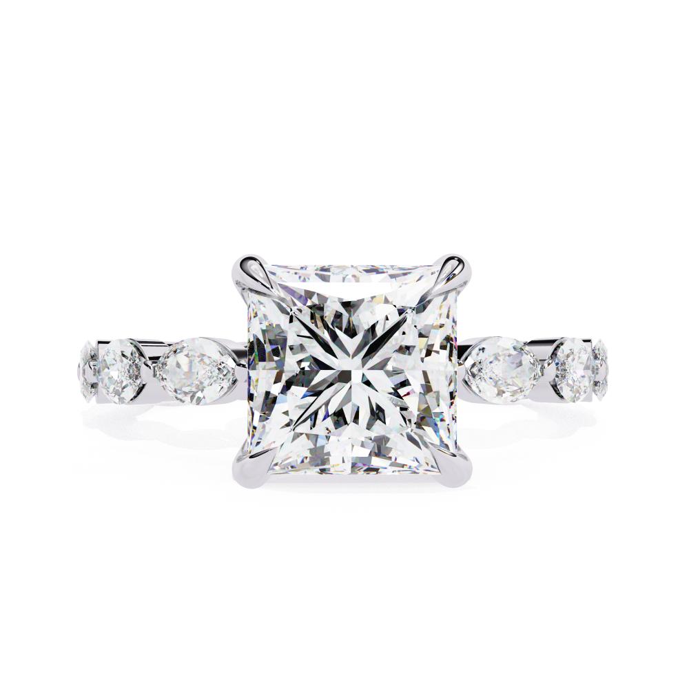 Princess Solitaire with Full Eternity Engagement Ring