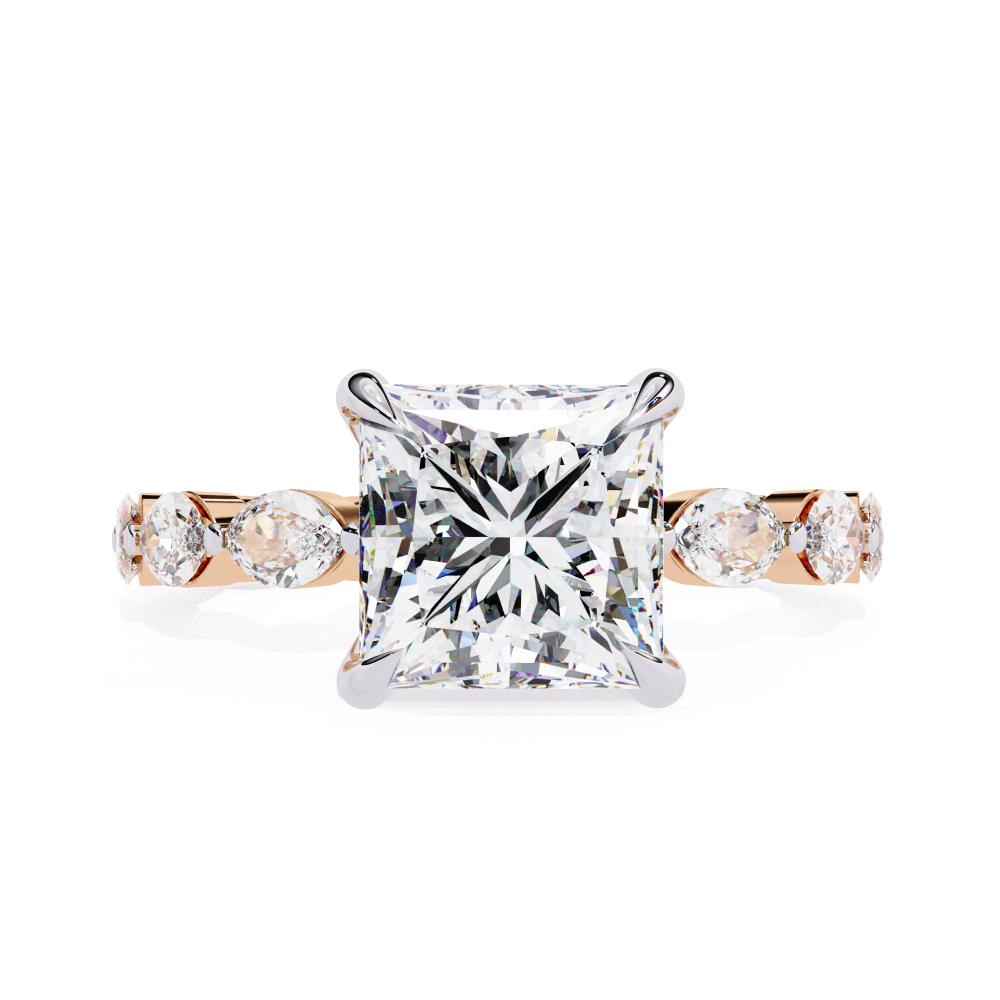 Princess Solitaire with Full Eternity Engagement Ring