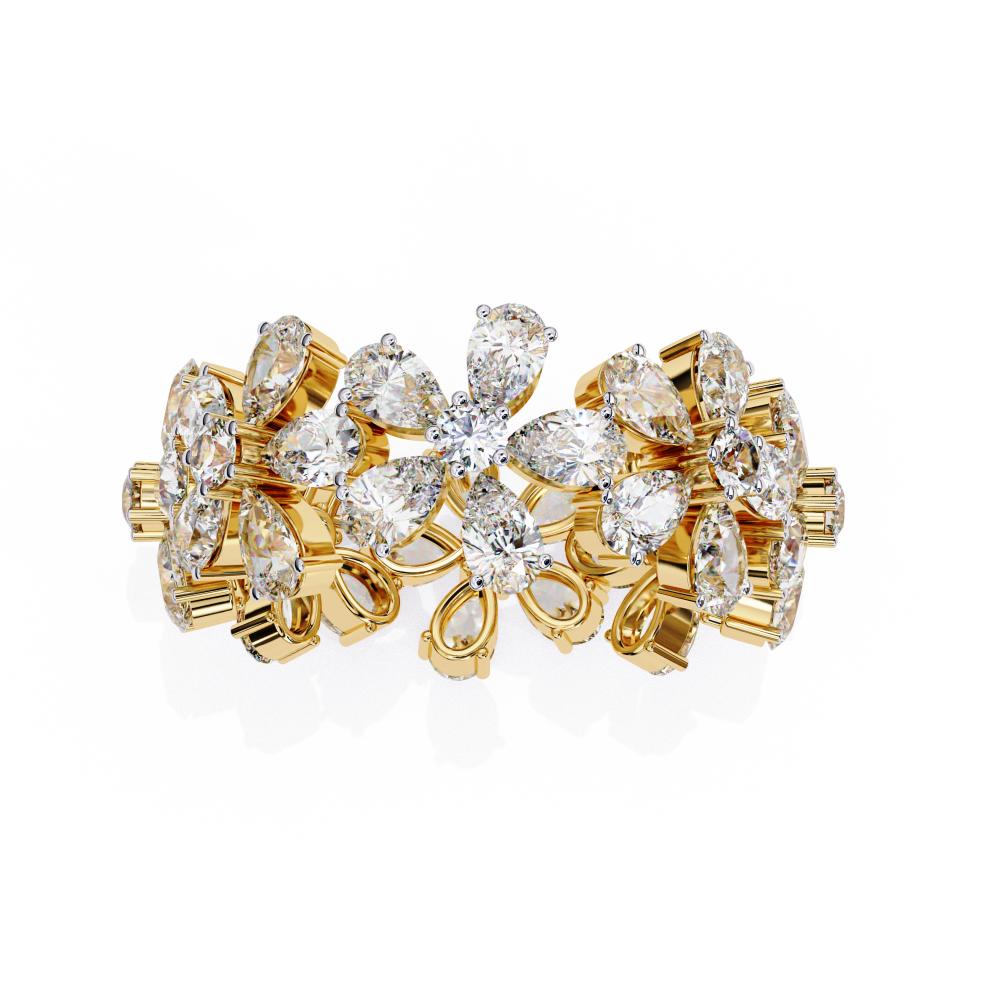 Flower Style Full Eternity Wedding Band